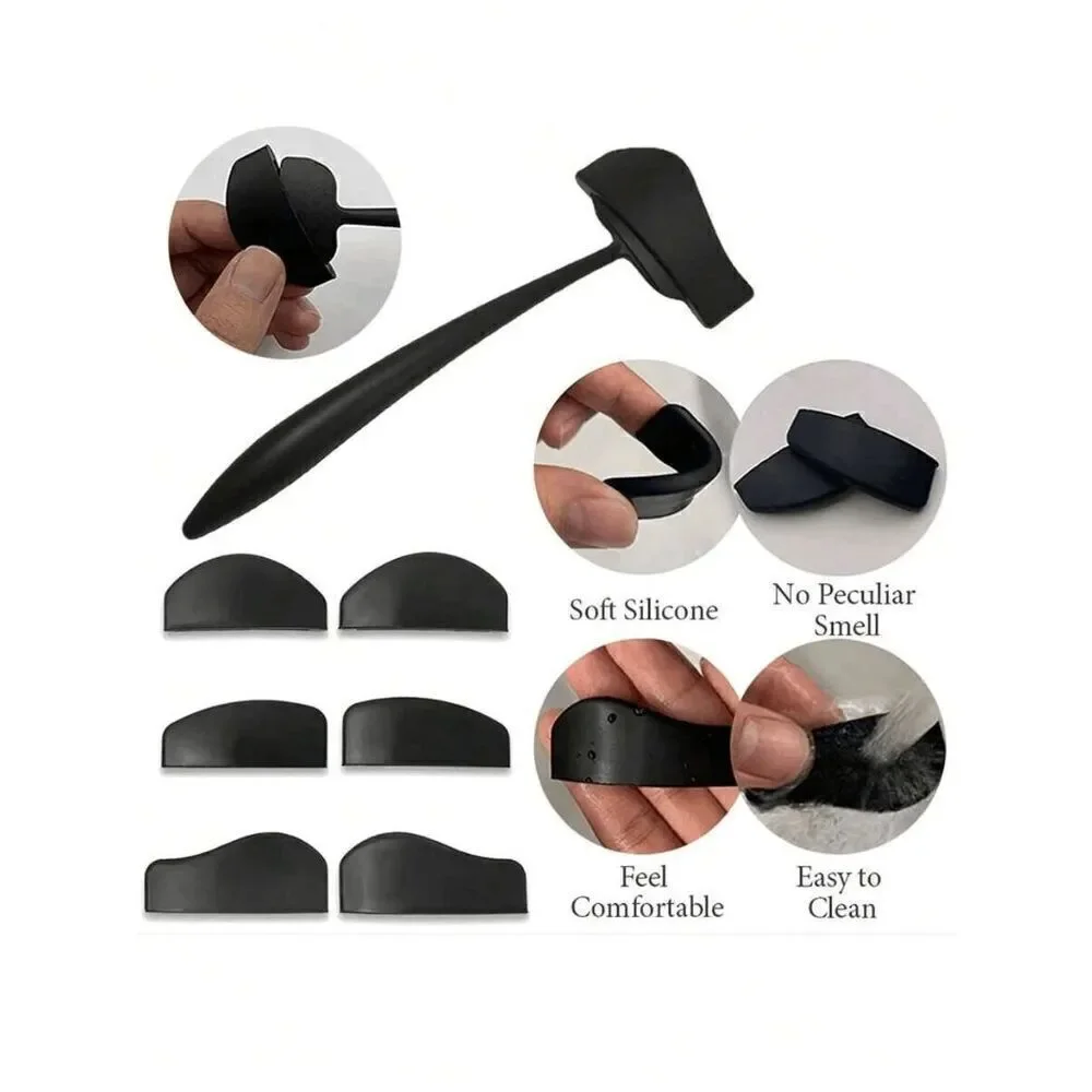 6-In-1 Silicone Printing Tool Eyeshadow Shaper Stencil Eye Makeup Stamp NEW